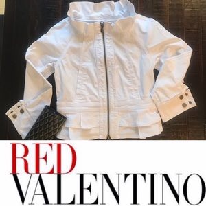 ❤️RED Valentino❤️ High Collar Ruffled Jacket Coat